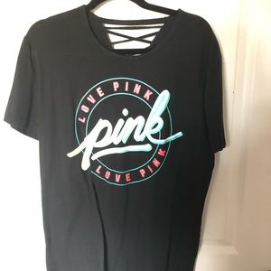 VS pink shirt with cross back